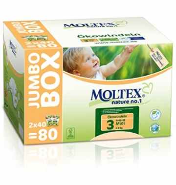 MOLTEX Nature no.1 Ökowindel Midi Jumbo, 80 Stück -