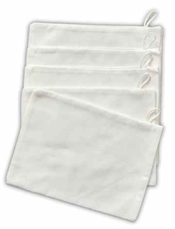 Moltontuch Waschhandschuh 100% Baumwolle 5er Pack 15×21 cm kuschelig weich 95° nach Ökotex 100 -