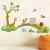 Moolecole Niedlich Tiere PVC Wandsticker Kinder Schlafzimmer Wandtattoos Wohnzimmer Fensterglas Dekorativen Entfernbare Wandaufkleber Wall Sticker -