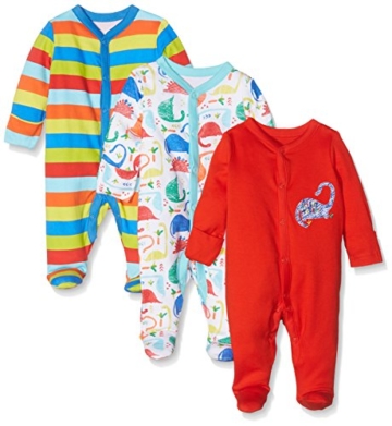 Mothercare Baby-Jungen Schlafstrampler Boys 3pk Dino Sleepsuit -