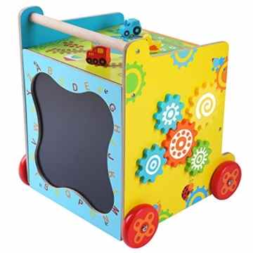 Motorikwürfel ~Lauflerner ~Activity Walker ~ Baby Walker aus Holz -