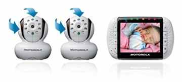 Motorola 188610 MBP36 Digitales Babyphone mit 3,5 Zoll Farbdisplay am Empfänger und Kamera im Sender -