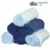 Mullwindel 6 St. bunt Stoffwindel Spucktuch 70×80 NEU 100% Baumwolle Spucktücher (3x Blau und 3x Dunkelblau) -