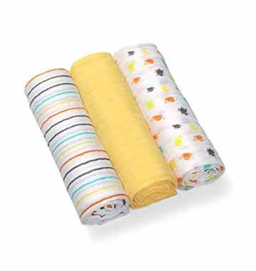 Mullwindeln Super weiches Musselin – Windeln 70×70 cm (3 Stück), Spucktücher -