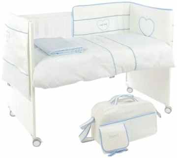 Naf 31983 Bettdecke mit Füllung, Nestchen, Utensilo, Sommerdecke, Wickeltasche, Wickelunterlage Heart -