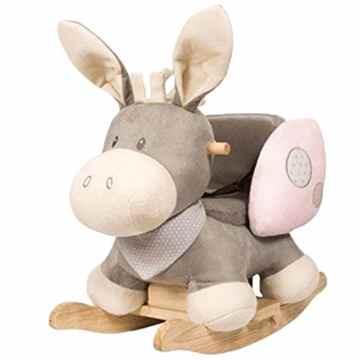 Nattou Cappuccino Schaukeltier Esel Rosa -