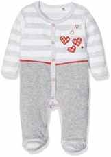 natubini Baby-Mädchen Strampler Babystrampler Velour