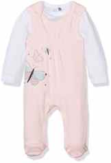 natubini Baby-Mädchen Strampler mit Langarmshirt Bio-Baumwolle
