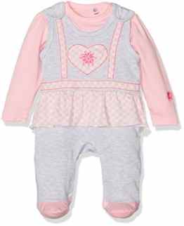 natubini Baby-Mädchen Strampler mit Langarmshirt Mädl Bio-Baumwolle