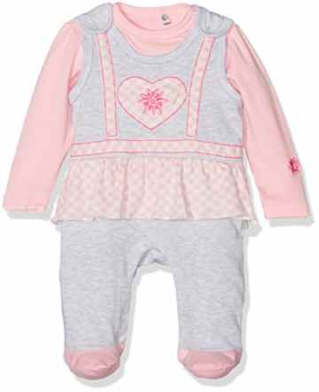 natubini Baby-Mädchen Strampler mit Langarmshirt Mädl Bio-Baumwolle