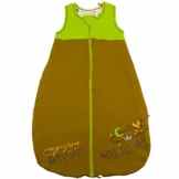 natubini DreamWalkers Sommer-Schlafsack „Nachtaktive Katze“, leicht + luftig für wärmere Tage, 4-Jahreszeiten-Baumwolle