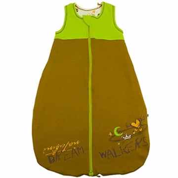 natubini DreamWalkers Sommer-Schlafsack „Nachtaktive Katze“, leicht + luftig für wärmere Tage, 4-Jahreszeiten-Baumwolle