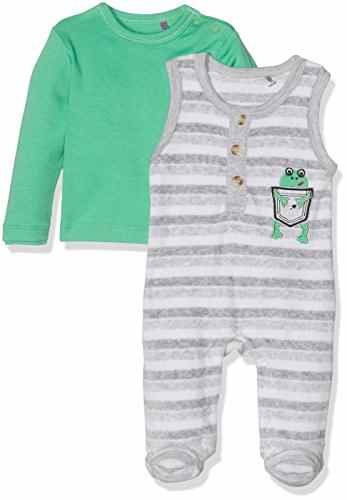 natubini Baby-Jungen Strampler mit Langarmshirt Bio-Baumwolle -