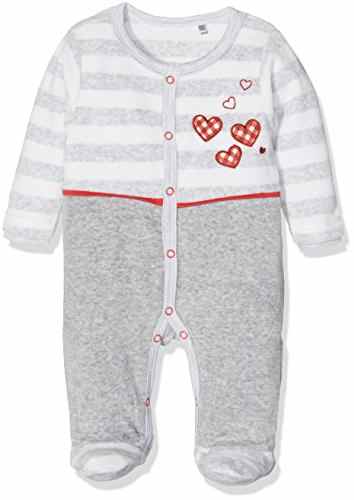 natubini Baby-Mädchen Strampler Babystrampler Velour -