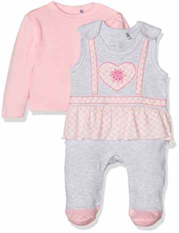 natubini Baby-Mädchen Strampler mit Langarmshirt Mädl Bio-Baumwolle -