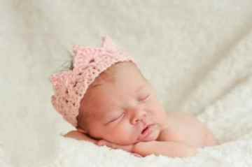 New handgefertigt Newborn Baby Mädchen Boy Crochet Knit Krone Hut Fotografie Prop, Pink -