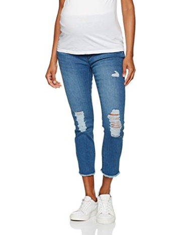 New Look Maternity Damen Umstands Jeans Rip Raw Hem Bowie Authentic -