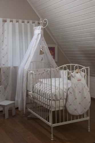 Nicolientje 700806 Molton Spannbetttuch 40×80 cm, weiß -