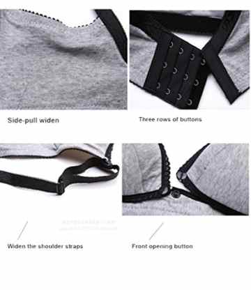 NINGMI Damen BaumwollSpandex Wirefree Schlaf-BH Krankenpflege Mutterschaft Still-BHs -