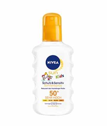 Nivea Sun Kids Protect & Sensitive Sonnenspray LSF 50+, 1er Pack (1 x 200 ml) -