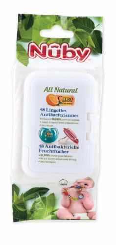 Nuby All Natural Antibakterielle Feuchttücher für Schnuller und Beißringe (Doppelpack) -