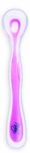Nuby NT67658PINK Natural Touch Silikon-Löffel / silicone spoon / 1er Pack, Rosa -