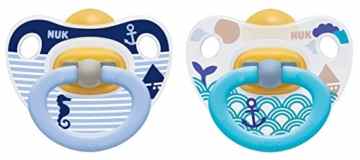 NUK 10171081 Happy Kids Latex – Schnuller mit Ring, kiefergerecht -