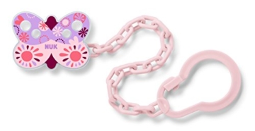 Nuk 10256408 Schnullerkette mit Clip, BPA frei -