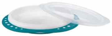 NUK Easy Learning Esslern-Teller mit Deckel, Anti-Rutsch-Griffe, rutschfester Boden, BPA-frei -