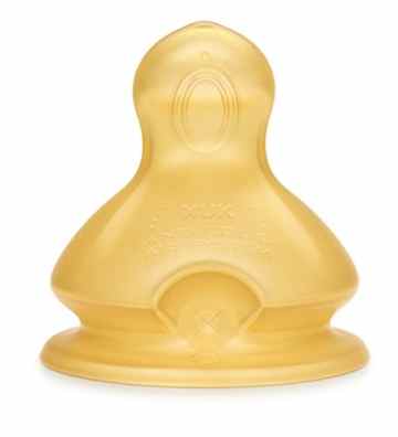 NUK First Choice+ Latex-Trinksauger, für ein natürliches Trinkgefühl, kiefergerechte Form, Größe 2, ab 6-18 Monate, 2 Stück -