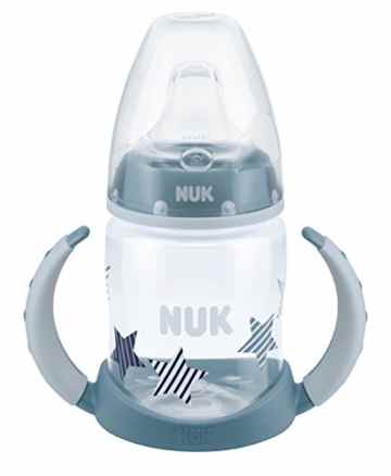 NUK First Choice Trinklernflasche 150ml, Silikon-Trinktülle, auslaufsicher, 6-18 Monate -