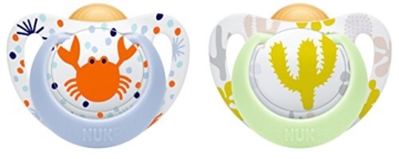 NUK Genius Color Latex-Schnuller, Zahnschonend, Kiefergerechte Form, BPA frei -
