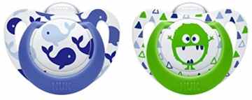 NUK Genius Color Silikon, verbesserte kiefergerechte Form, BPA frei, 2 Stück -