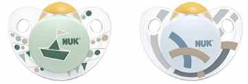 NUK Trendline Latex-Schnuller, kiefergerechte Form, BPA frei, 2 Stück -