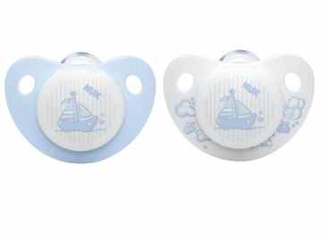 NUK Trendline Silikon-Schnuller, ohne Ring, BPA frei, 2 Stück -