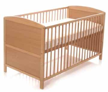 Osann Kinderbett Gitterbett Kaspar Buche, Matratzenmaß 140 x 70 cm, Rahmen aus massivem Buchenholz -