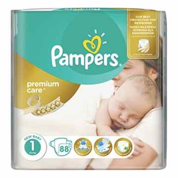 Pampers Premium Care New Born 1 Gr. 2-5 Kg Sparpack 264 Windeln in 3 Packungen -
