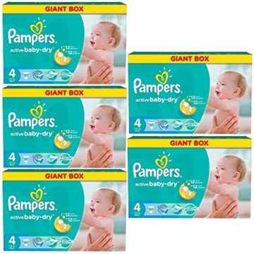Pampers Windeln Active Baby Dry Maxi Gr. „4“ 7-14 Kg Bis zu 540 Stk -