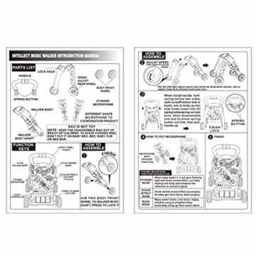 Peradix Lauflernwagen Baby Kinder Multifunktion Musikfunktion Spinning Getriebe, Schmetterlinge, bunte Rollen, Mikrofone motorischen Fähigkeiten, Kreativität entwickeln -