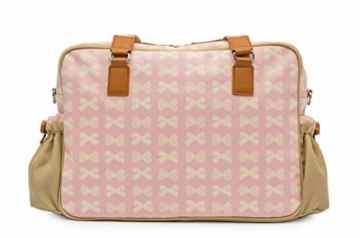 Pink Lining Wickeltasche Yummy Mummy Cream Bows on Pink -