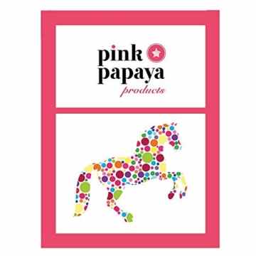 Pink Papaya Steckenpferd, süßes Spielzeug Pferd aus Plüsch mit Sound Funktion: Gewieher und Galoppgeräusch -