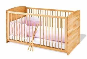 Pinolino – 112302 – Kinderbett Ole (140 x 70 cm) – mit 3 Schlupfsprossen aus vollmassiver Buche, geölt -