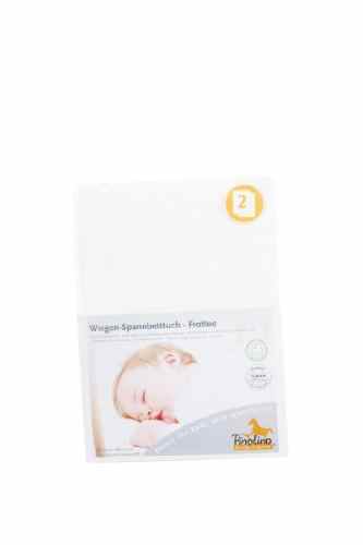 Pinolino 540064-0D Doppelpack – Spannbetttuch für Wiegen -