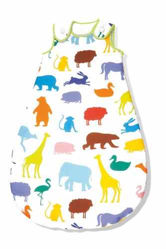 Pinolino 76529-0S90 – Kugelschlafsack Sommer 90 cm, ‚Happy Zoo‘ -