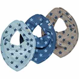 pippi Lätzchen Halstuch Dreieckstuch Spucktuch 3 Stück Sterne