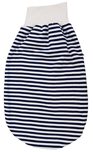 Popolini iobio Strampelsack Sommer Ringel-Marine Interlock -