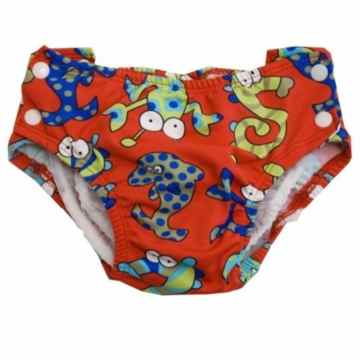 Popolini Schwimmwindel Aquawindel Badewindel Ringel Marine L (Large) Größe 8-15kg -