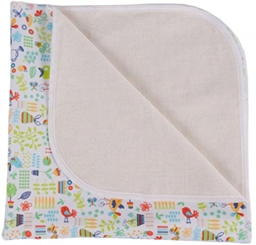 Popolini Wickelunterlage Spieldecke Bio-Baumwolle mit PUL-Schicht Garden Tunes -