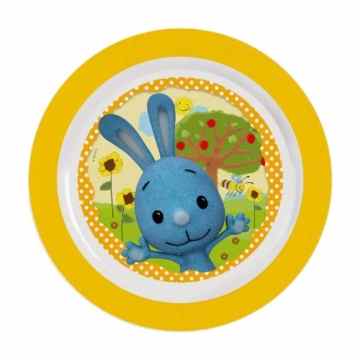 p:os 20312 Teller flach Kikaninchen, Melamin, Durchmesser ca. 22 cm -