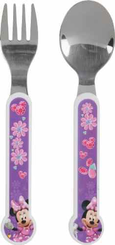 p:os 68809 Besteckset, 2 teilig, Minnie Gems, Löffel und Gabel, Edelstahl -